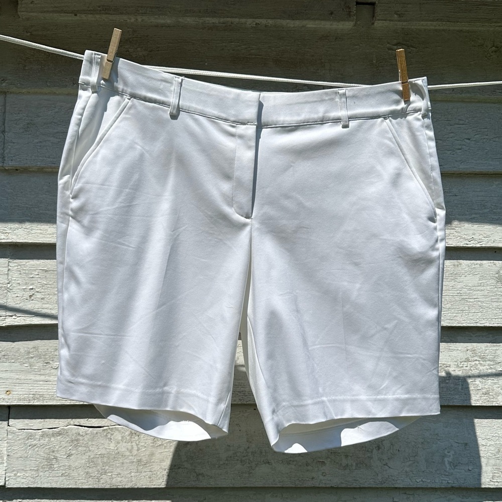 Lane Bryant Womens Bermuda Shorts white long insane tradMom summer plus size
